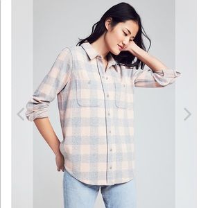 Faherty Pink and Grey Buffalo Check Shirt size S